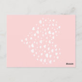 Cute Modern Red Pink hoort Happy Valentine's dag Briefkaart (Achterkant)