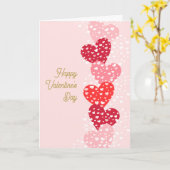 Cute Modern Red Pink hoort Happy Valentine's dag Kaart (Gele Bloem)
