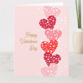 Cute Modern Red Pink hoort Happy Valentine's dag Kaart