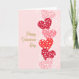 Cute Modern Red Pink hoort Happy Valentine's dag Kaart