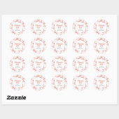 Cute Modern Retro Pink Daisy Floral Ronde Sticker (Vel)