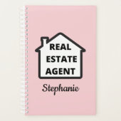 Cute Modern Roze Real Estate Agent Planner (Voorkant)