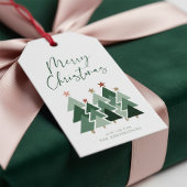 Cute Modern Rustic kerstbomen Cadeaulabel