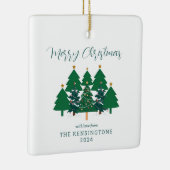 Cute Modern Rustic kerstbomen Keramisch Ornament (Rechts)