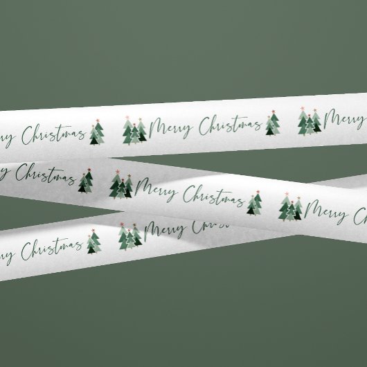 Cute Modern Rustic kerstbomen Satijnen Lint