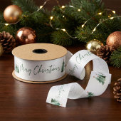 Cute Modern Rustic kerstbomen Satijnen Lint