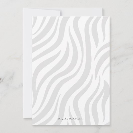 Cute modern safari sip en zie baby shower kaart (Achterkant)