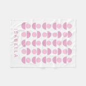 Cute Modern Scandinavian Art Pattern in Pink, Name Fleece Deken (Voorkant (Horizontaal))