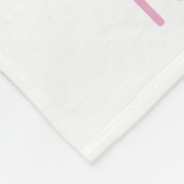 Cute Modern Scandinavian Art Pattern in Pink, Name Fleece Deken (Hoek)