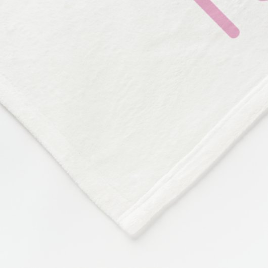 Cute Modern Scandinavian Art Pattern in Pink, Name Fleece Deken (Hoek)