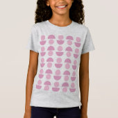 Cute Modern Scandinavian Art Pattern in Pink T-shirt (Voorkant)