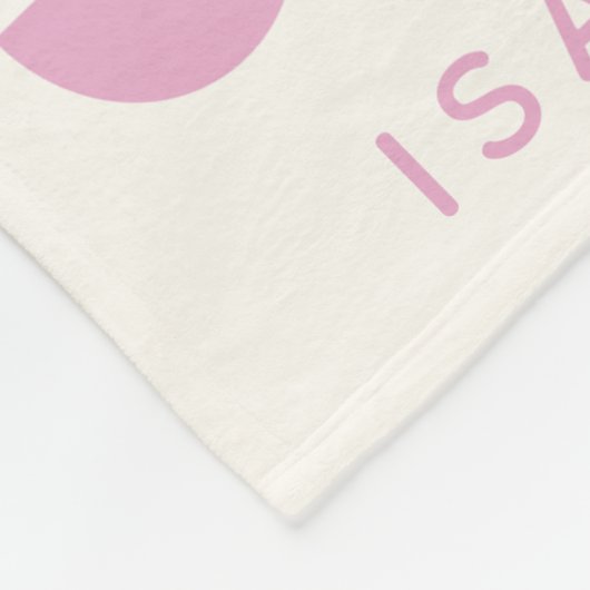 Cute Modern Scandinavian Art Pattern in Roze Name Fleece Deken (Hoek)