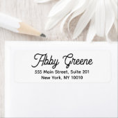 Cute Modern Script Black and White Label (Insitu)
