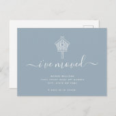 Cute Modern Script I heeft Bird House Moving Aankondigingskaart (Voorkant / Achterkant)