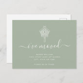 Cute Modern Script I heeft Bird House Moving Aankondigingskaart (Voorkant / Achterkant)