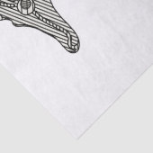 Cute Modern Seahorse Drawing Nautical Nursery DIY Tissuepapier (Detail)