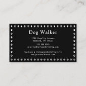 Cute Modern Silhouette Dog Walking Dog Sitting  Visitekaartje (Achterkant)
