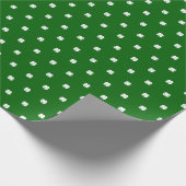 Cute Modern Simple Emerald Green Lucky Clovers Cadeaupapier (Hoek)