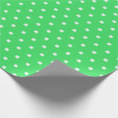 Cute Modern Simple Light Green Lucky Clovers Cadeaupapier (Hoek)