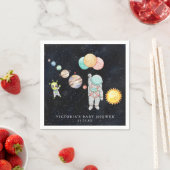 Cute Modern Space Astronaut Alien | BABY SHOWER Servet (Insitu)