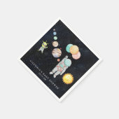 Cute Modern Space Astronaut Alien | BABY SHOWER Servet (Hoek)