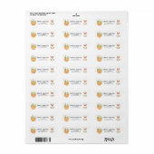 Cute Modern Spring Flowers Egg Oranje Address Etiket (Full Sheet)