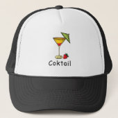 Cute Modern Stylish Fresh Coctail en Strawberry Trucker Pet (Voorkant)