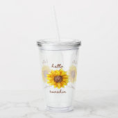 Cute Modern Sunflower Summer Vacation Acryl Drinkbeker (Links)