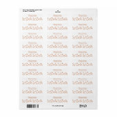 Cute Modern Terracotta Flowers Return Address Etiket (Full Sheet)