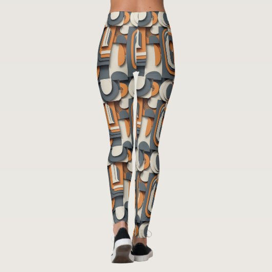 Cute Modern tiled pattern  Leggings (Achterkant)