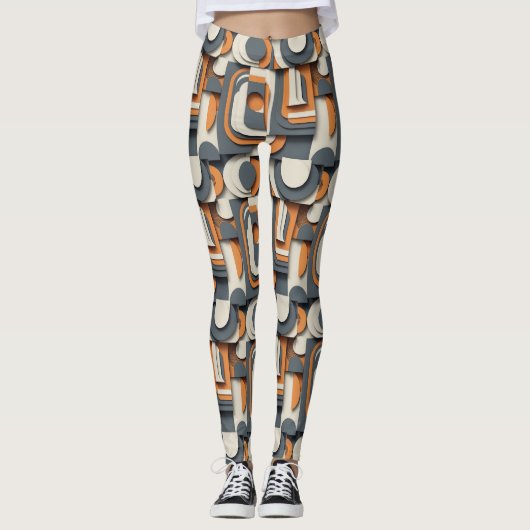 Cute Modern tiled pattern  Leggings (Voorkant)