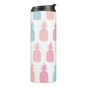 Cute Modern Tropical Pineapple Monogram Tumbler Thermosbeker (Gedraaid links)