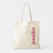 Cute Modern Typography Name Tote Bag (Achterkant)