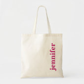 Cute Modern Typography Name Tote Bag (Voorkant)