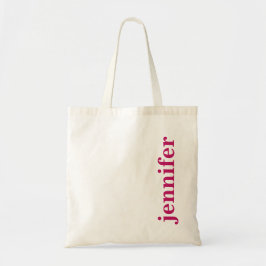 Cute Modern Typography Name Tote Bag