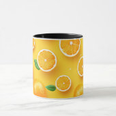 Cute Modern Unique Citrus Fruit Art Pattern Mok (Midden)