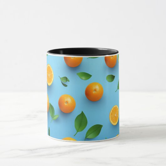 Cute Modern Unique Citrus Fruit Art Pattern Mok (Midden)