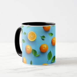 Cute Modern Unique Citrus Fruit Art Pattern Mok
