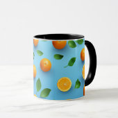 Cute Modern Unique Citrus Fruit Art Pattern Mok (Voorkant rechts)
