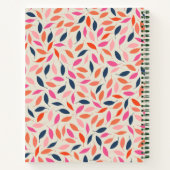 Cute Modern verliest roze blauw, aangepast recept Notitieboek (Achterkant)