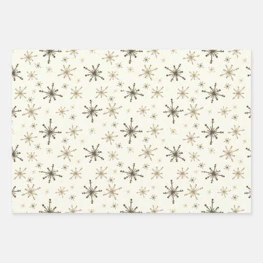 Cute Modern Winter Snow Flakes-kerstcadeau  Inpakpapier Vel (Voorkant 3)