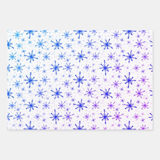Cute Modern Winter Snow Flakes-kerstcadeau  Inpakpapier Vel