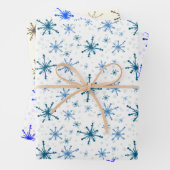 Cute Modern Winter Snow Flakes-kerstcadeau  Inpakpapier Vel (In situ)