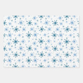 Cute Modern Winter Snow Flakes-kerstcadeau  Inpakpapier Vel (Voorkant)