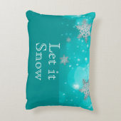 Cute Modern Winter Snowflakes Blue Accent Kussen (Achterkant (Verticaal))