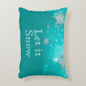 Cute Modern Winter Snowflakes Blue Accent Kussen (Voorkant(Verticaal))
