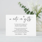 Cute Modern Wishing Well Wedding Invitation Card Informatiekaartje (Staand voorkant)