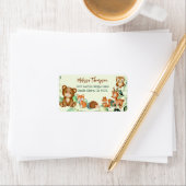 Cute Modern Woodland Whimsical Forest Friends Etiket (Insitu)