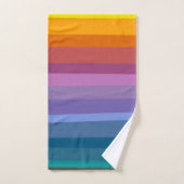 Cute Moderne Abstracte trillende regenboogstripes Bad Handdoek (Handdoek)