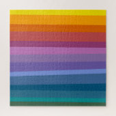 Cute Moderne Abstracte trillende regenboogstripes  Legpuzzel (Verticaal)